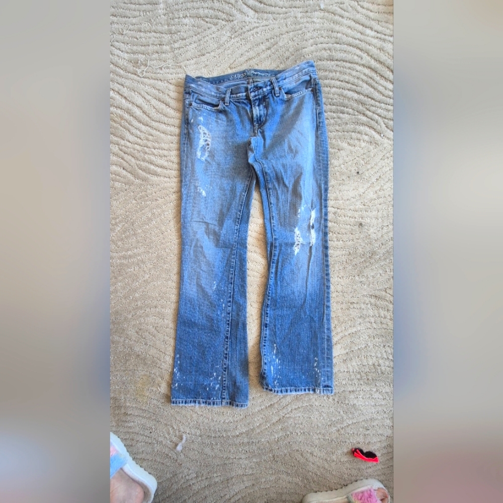 Women's Guess Premium Blue Distressed Jeans